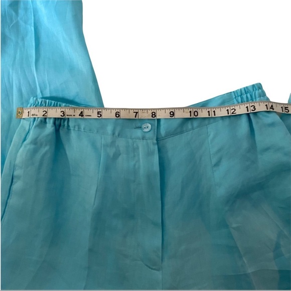 EY Especially Yours 100% Linen Blue Pant Suit Sm - Picture 11 of 12